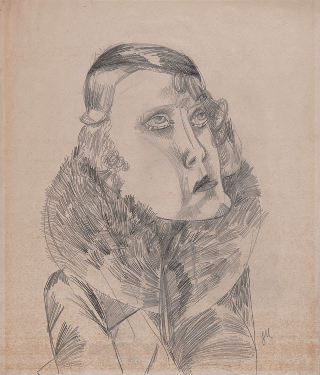 Jeanne Mammen. Woman with Fur Collar, c1931. Pencil on paper, 47 x 32 cm. Private Collection, Berlin, © VG Bild-Kunst, Bonn 2017, Repro: © Anja Elisabeth Witte.