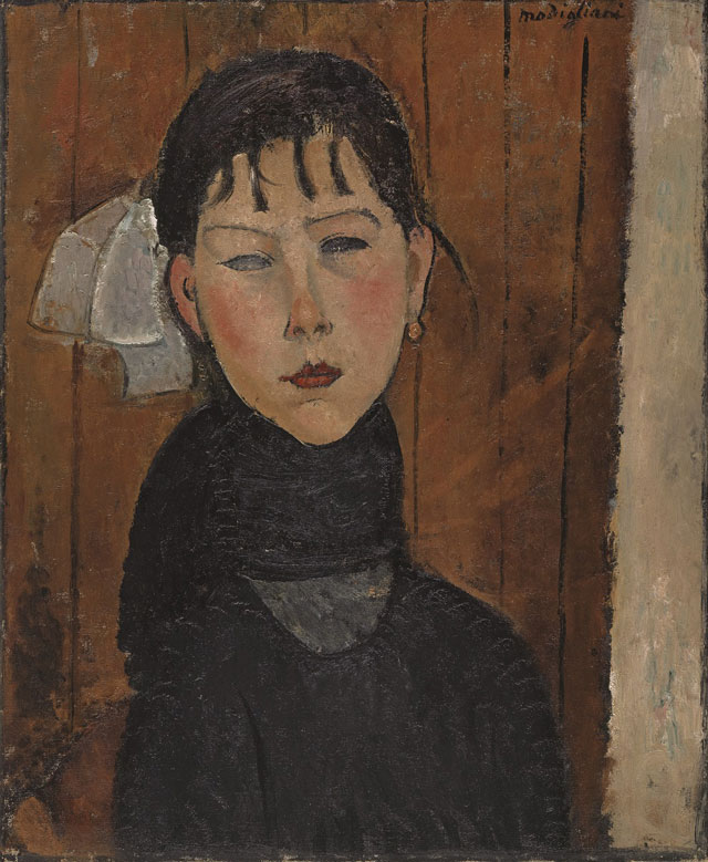 Amedeo Modigliani. Marie (Marie, fille du peuple), 1918. Oil paint on canvas, 61.2 x 49.8 cm. Kunstmuseum Basel, Bequest Dr. Walther Hanhart, Riehen, 1975.