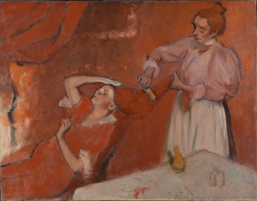 Hilaire Germain Edgar Degas. Combing the Hair ('La Coiffure'), c1896. Oil on canvas, 114.3 x 146.7 cm. The National Gallery, London.