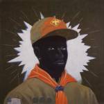Kerry James Marshall. <em>Scout (Boy),</em> 1995. Acrylic and mixed media on canvas mounted on board. Collection Museum of Contemporary Art, Chicago, Partial and promised gift from the Lewis and Susan Manilow. Collection of Chicago Artists. Courtesy Jack Shainman Gallery, New York.