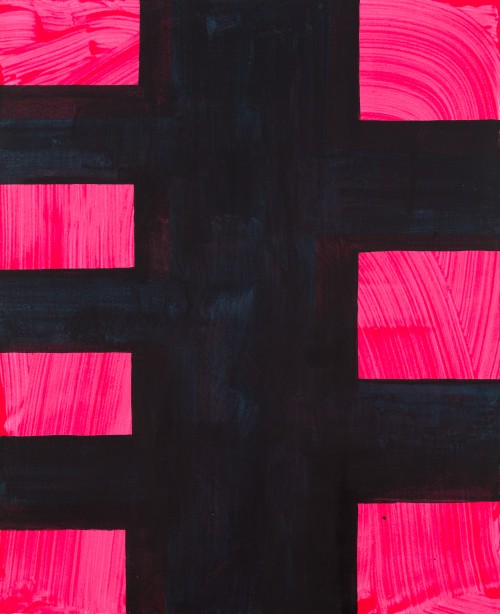 Chris Martin. Little Pink Seven, 2014. Acrylic on canvas, 48 x 39 in (121.9 x 99.1 cm). (ak#10743). Courtesy of Anton Kern Gallery, New York.
