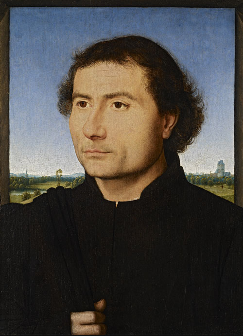Hans Memling. Portrait of a man, c1470-1475. Oil on board, 33.5 x 23 cm. New York, The Frick Collection.