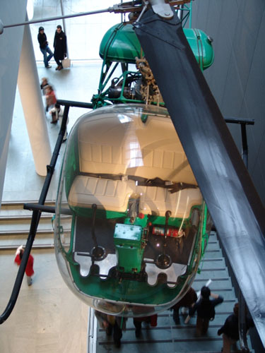 <i>Helicopter</i>, located between second and third floor
