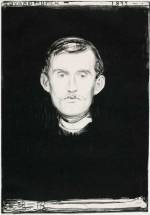 Edvard Munch. Self-portrait with Skeleton, 1895. Lithograph, 45.5 x 31.7 cm. Courtesy the Gundersen Collection, Oslo. © Munch Museum, Oslo.
