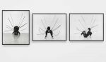 Senga Nengudi, Performance Piece, 1977. Silver gelatin prints, triptych, overall dimensions 300.8 x 104.1 cm. Courtesy Sprüth Magers and Thomas Erben Gallery, New York. Photo: Harmon Outlaw.
