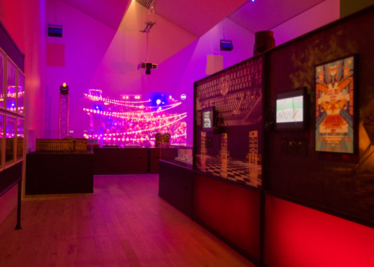 Night Fever: Designing Club Culture, installation view, V&A Dundee. Photo: Michael McGurk.
