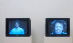 Bruce Nauman. Good Boy Bad Boy, 1985. Video, 2 monitors, colour and audio (mono), 60 min, 52sec. Tate: Purchased 1994. © ARS, NY and DACS, London 2020 .