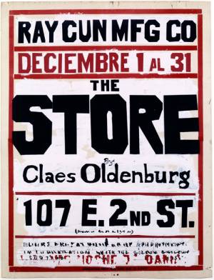 Claes Oldenburg. Study for a Poster, The Store, 1961. © 2013 Claes Oldenburg collection and courtesy the Oldenburg van Bruggen Studio.