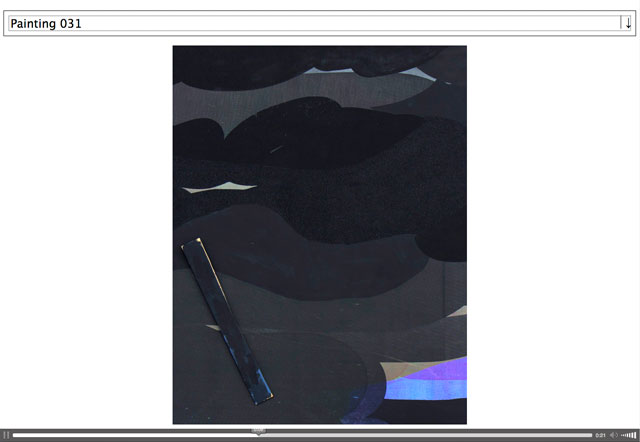 Laura Owens. Painting 031. Screenshot of the website why11.com.