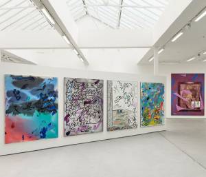 Laura Owens’s dynamic abstract paintings, accompanied her own quirky audio guide, ensure there is never a dull moment in this vibrant exhibition