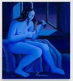 Joëlle Dubois, Cut to the Core, 2024. Acrylic on panel 110 x 97 cm. Diskus Collection, Belgium. Courtesy Keteleer Gallery, Antwerp.