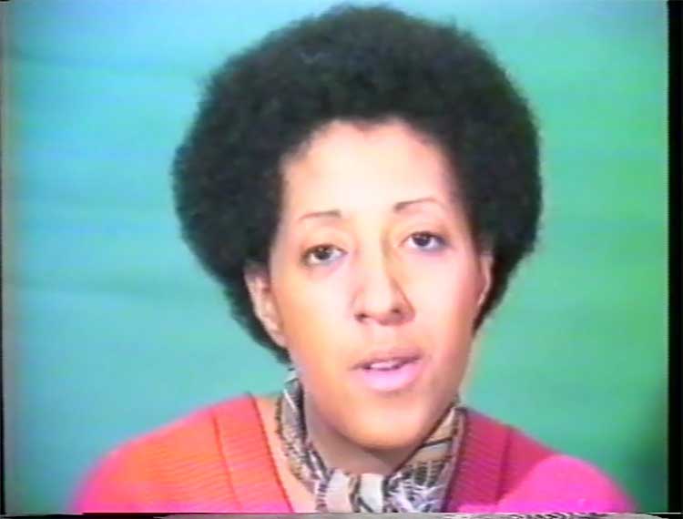 Howardena Pindell, Free, White and 21, 1980. U-matic, colour and sound, 12 min 15 sec. Courtesy of the artist, Garth Greenan Gallery, New York and Victoria Miro.