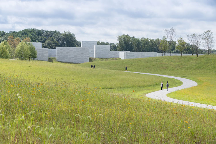 Glenstone. Approach to the Pavilions. Photo: Iwan Baan. Courtesy: Glenstone Museum.