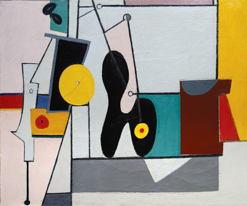 Arshile Gorky  (1904-1948). <em>Organization</em>, 1933-36. Oil on canvas 49 3/4 x 60 in. (126.4 x 152.4 cm). National Gallery of Art, Washington, Ailsa Mellon Bruce Fund 1979.13.3 © 2006 Artists Rights Society (ARS), New York. Image © 2006 Board of Trustees, National Gallery of Art, Washington. Photograph by Lyle Peterzell