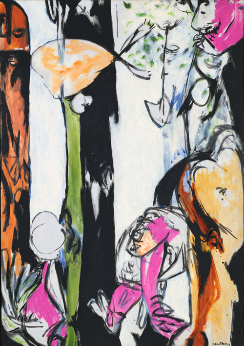 Jackson Pollock. Easter and the Totem. 1953. Oil on canvas, 6 ft 10 1/8 in x 58 in (208.6 x 147.3 cm). The Museum of Modern Art, New York. © 2015 Pollock-Krasner Foundation / Artists Rights Society (ARS), New York.