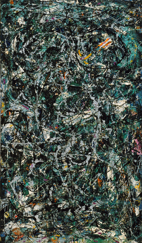 Jackson Pollock. Full Fathom Five, 1947. Oil on canvas with nails, tacks, buttons, key, coins, cigarettes, matches, etc, 50 7/8 x 30 1/8 in (129.2 x 76.5 cm). The Museum of Modern Art, New York. © 2015 Pollock-Krasner Foundation / Artists Rights Society (ARS), New York.