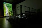 Lucy Raven, Murderers Bar, 2025. Installation view, The Curve, 9 October 2025 – 4 January 2026. © Jo Underhill, Barbican Art Gallery.