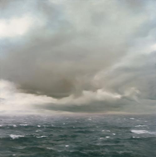 Gerhard Richter. <em>Seestück (bewölkt)</em> [<em>Seascape (Cloudy)</em>], 1969. Oil on canvas, 200 x 200 cm. Hamburger Kunsthalle, Collection Böckmann © Gerhard Richter. Photo: Museum Frieder Burda, Baden-Baden
