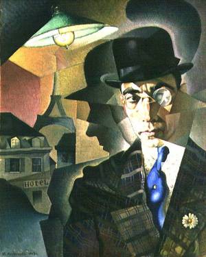 Yuri Annenkov. <em>Portrait of the Photographer Miron Sherling</em>, 1918. Oil on canvas, 71.5 x 57.5 cm. Image courtesy of the State Russian Museum, St Petersburg.