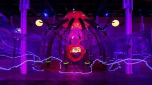 This is a theatrical space like no other in which, using sculpture, sound, textiles and performance, Song creates a vision built on mythology and their own ancestry