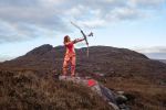 Jill Smith: Zodiac Journey, Sagittarius. On the Coffin Path by the Hag Mountain, Isle of South Harris, 26 November 2023. Photo: Mhairi Law.