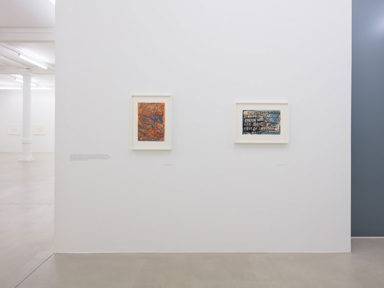 Robert Smithson: Hypothetical Islands, installation view, Marian Goodman Gallery, London. Photo: Lewis Ronald.