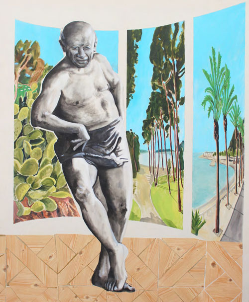 François Mark.  STUDIO N°2, 2013. Mixed media on canvas , 170 x 140 cm.
