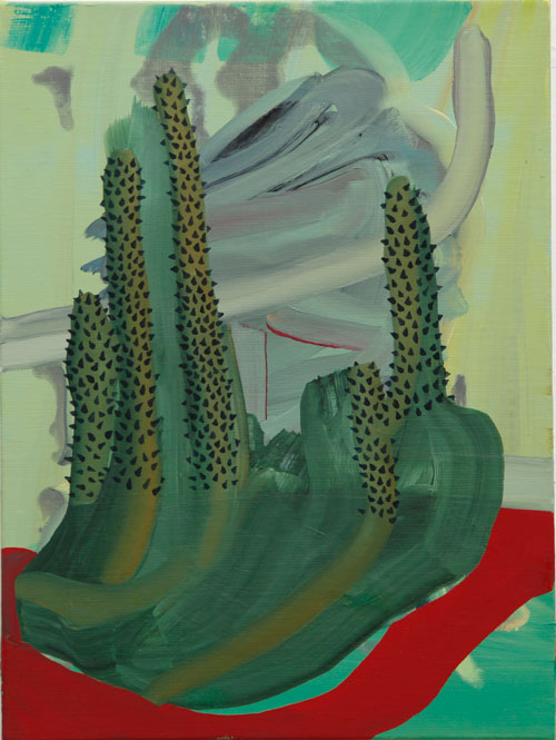 Laura Garcia-Karras.  Cactus, 2014.  Oil on canvas, 30 x 40 cm.