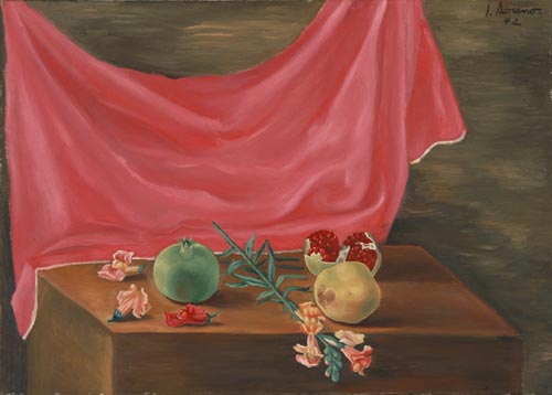 Juan Soriano. <em>Still Life</em>, 1942.  Oil on canvas, 19 5/8 x 27 5/8 inches. Philadelphia Museum of Art, gift of Mr and Mrs Joseph J Gersten, 1951.