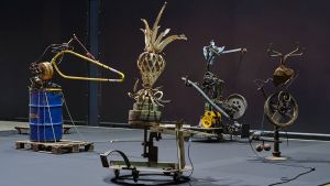 Barbie dolls, garden gnomes, toy gorillas and an exploding penis reveal Tinguely’s mischievous spirit in this fiesta of ideas, movement and noise