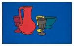 Patrick Caulfield, Coloured Still Life, 1967. Acrylic on panel, 56 x 89 cm. Accepted in lieu of Inheritance Tax by HM Government from the estate of MJ Long / Wilson and allocated to Pallant House Gallery (2021).