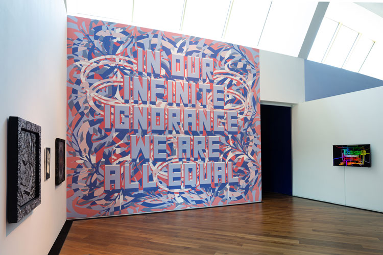 Mark Titchner. In our infinite ignorance we are all equal, 2019. Wall painting.