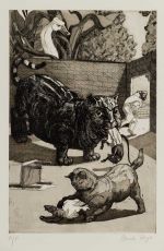 Paula Rego. A Frog he would a-wooing go II, 1989. Etching with aquatint on wove. © Paula Rego. All rights reserved 2024 / Bridgeman Archives.