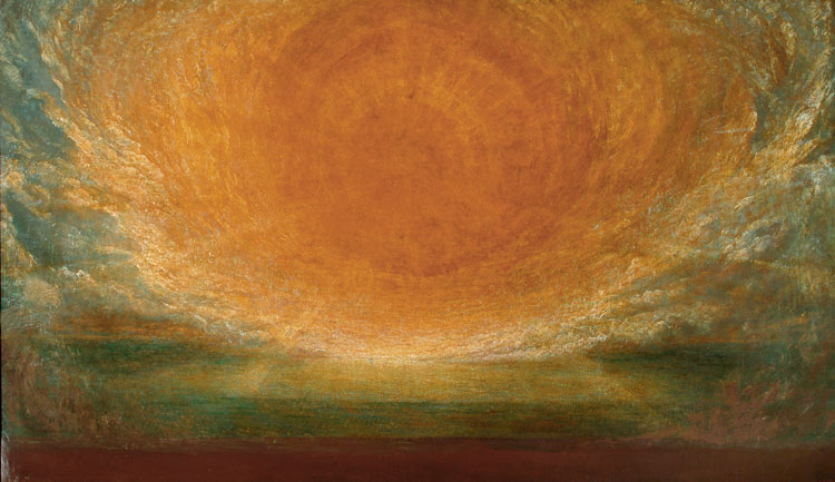GF Watts OM RA (1817-1904), After the Deluge, c1885–91. Oil on canvas, 104 x 178 cm. Watts Gallery Trust.