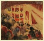 Paule Vézelay. Bristol Hippodrome, 1918–19. Watercolour. University of Bristol Theatre Collection.