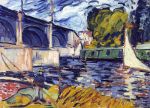 Maurice de Vlaminck. The Bridge at Chatou, 1905. Oil on canvas, 68 × 96 cm. Staatliche Museen zu Berlin, Nationalgalerie. © VG Bild-Kunst, Bonn 2024.