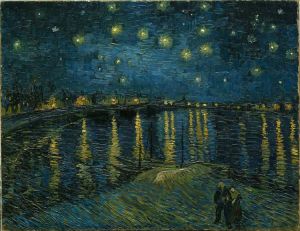 Vincent van Gogh, Starry Night over the Rhône, 1888. Oil on canvas, 72.5 × 92 cm. Musée d’Orsay, Paris. Donation sous réserve d'usufruit de M. et Mme Robert Kahn-Sriber, en souvenir de M. et Mme Fernand Moch, 1975. Photo © Musée d'Orsay, Dist. RMN-Grand Palais / Patrice Schmidt.