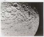 Lunar surface and horizon, Lunar Orbiter II, November 1966, Vintage gelatin silver print, c20 x 25 cm, NASA S66-68711. Courtesy Breese Little.