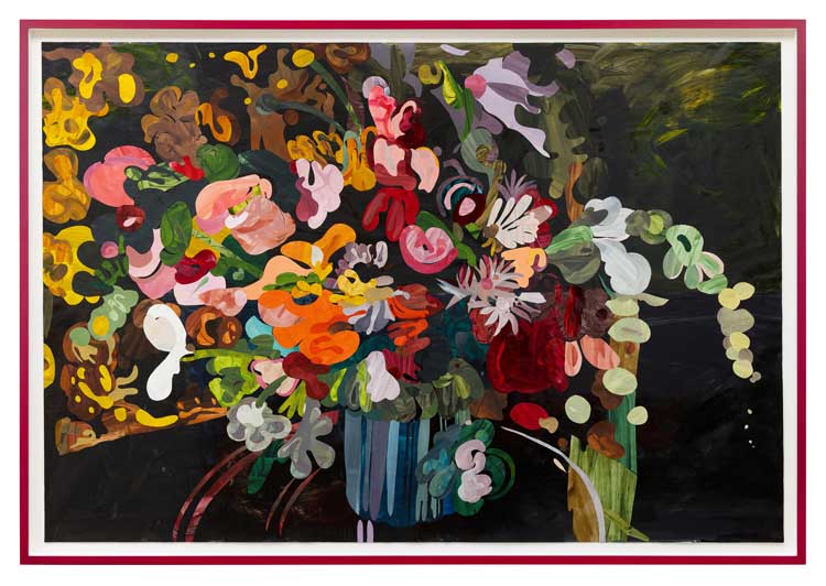 Clare Woods, Collage for Losing the Garden, 2026. Oil on paper, 183 x 270.5 cm. © Clare Woods. Courtesy the artist and Cristea Roberts Gallery, London.