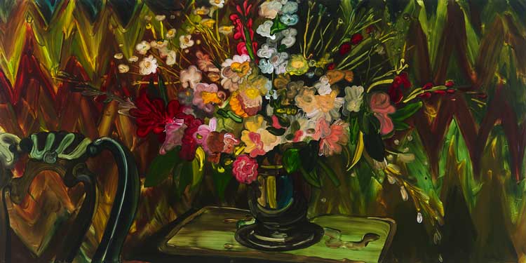 Clare Woods, Nothing Permanent, 2025. Oil on aluminium, 124 x 249 cm. © Clare Woods. Courtesy the artist and Cristea Roberts Gallery, London.