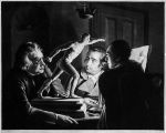 William Pether, Three Persons Viewing the Gladiator by Candlelight, 1769. Mezzotint. Derby Museum and Art Gallery. © Derby Museums.