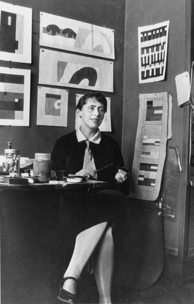 Sophie Taeuber-Arp in her studio-office at l’Aubette, 1927. Collection Fondation Arp, Clamart.