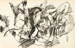 Anthony Whishaw. Sketchbook drawings, 1961. Ink on paper, 11.5 x 18 cm. © the artist.