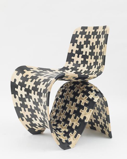 Joris Laarman. Maker Chair (Puzzle) (Prototype), 2014. Maple. Museum purchase with funds provided by Marcia and Alan Docter, 2014.